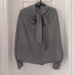 Houndstooth Chiffon shirt